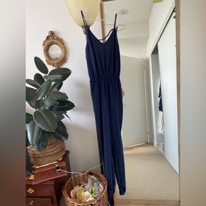 Small Charlotte Russe Navy Jumpsuit